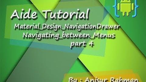 Aide Tutorial # 9_Material_Design_NavigationDrawer_Part_4