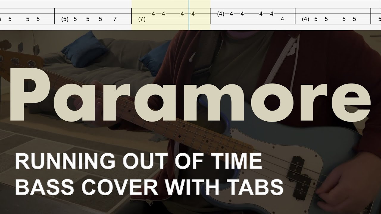 paramore-running-out-of-time-bass-cover-with-tabs-youtube