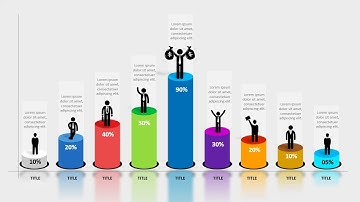 Create 9 Bar Options with Businessman Icons Slide in PowerPoint.Tutorial No. 937