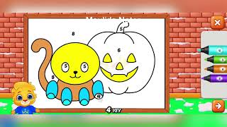 Halloween Coloring Game Coloring by Number 🎃 with Vanilla 🍦 screenshot 2