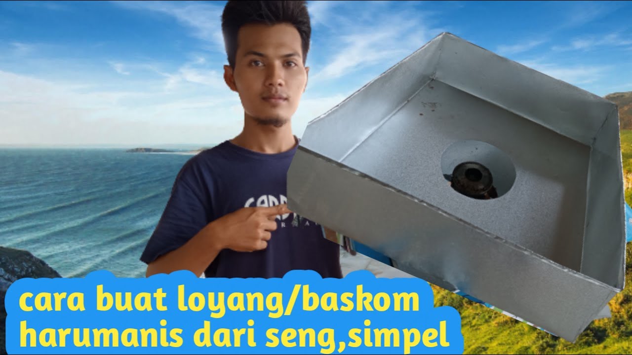 cara buat loyang/baskom arum manis dari seng mudah