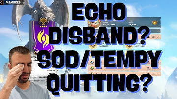 #1 Fighting KD (ECHO) DISBANDING? SoD/Tempy QUITTING! | Call of Dragons