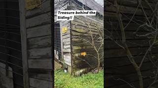 Treasure hidden behind siding on this abandoned store! #abandoned #forgotten #treasure