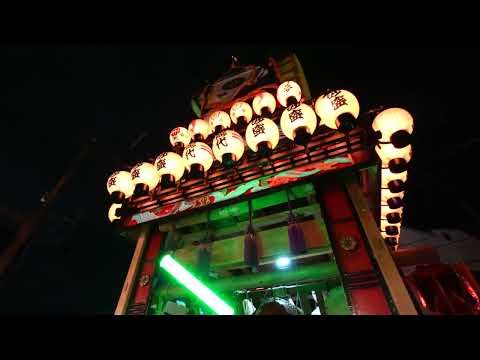 西条祭り 2024　15日　図書館前　砂盛町　差し上げ