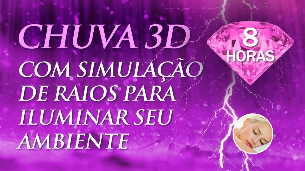 2024 - 8 Horas de Som de Chuva 3D e Trovão - Músicas para Dormir, Meditar e Relaxar