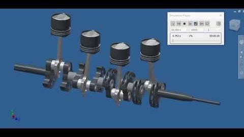 inventor tutorial on dynamic simulation  engine block