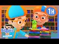 Blippi Finds Books at the Library! | BLIPPI WONDERS X ROBLOX MARATHON! | Educational Gaming Videos