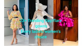 23 Trending flare gown styles for all women/ladies (fashion builders)