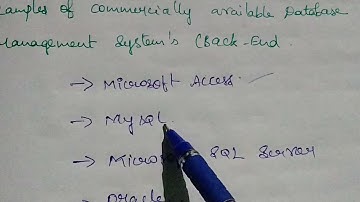 RDBMS/Trb Computer instructor Grade-I/Database management system backend