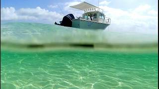 Camping in my Small Boat at Sandy Cay West End Bahamas