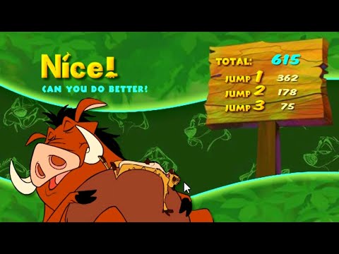 Timon and Pumbaa's Grub Riding Game Tutorial
