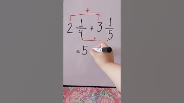 Math Trick No. 21 - Adding mixed numbers with different denominators. Fast and easy. #shorts #reels