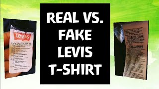 LEVI'S T SHIRT| REAL VS. FAKE |HOW TO SPOT FAKE LEVIS TSHIRT - YouTube