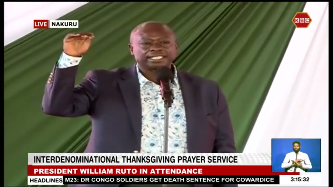 Rigathi's Speech During Interdenominational Prayer Service in Nakuru