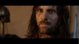 Aragorn receives Anduril, forged from the shards of Narsil