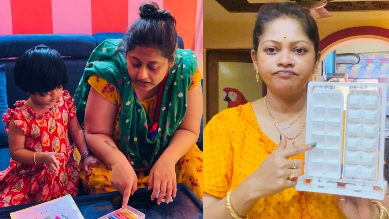 ছোট ননদ লিটিল গোল্ডের হাতে খড়ি করে দিলো😭দেশের যুদ্ধে খুব চিন্তিত 😫