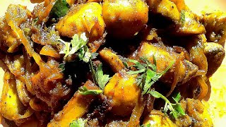 Mushroom pepper fry dry recipe in Tamil/Spicy mushroom fry with English subtitles