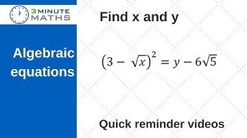 Algebraic equations - value of x and y - GCSE grade 7+