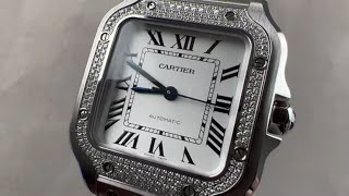 Cartier Santos de Cartier Medium Diamond Pavé W4SA0005 Cartier Watch Review