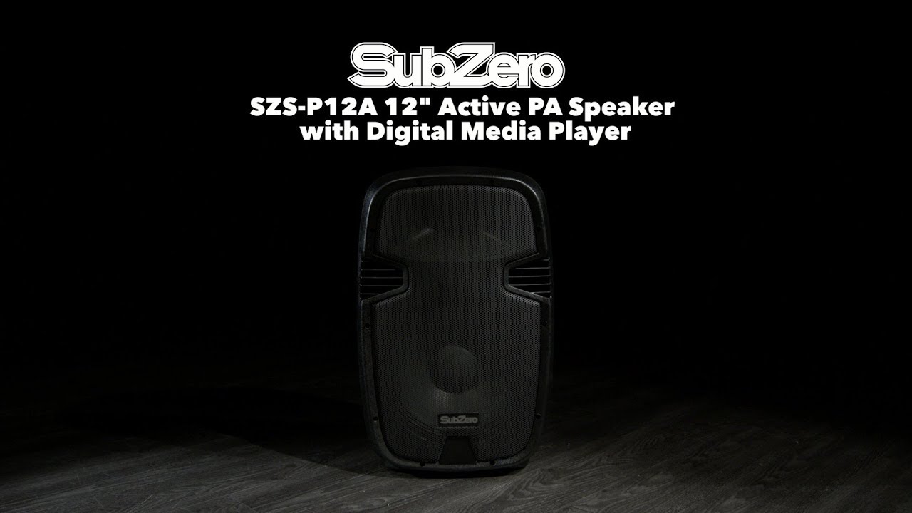 SubZero SZS-P12A 12" Active PA Speaker with Digital Media Player