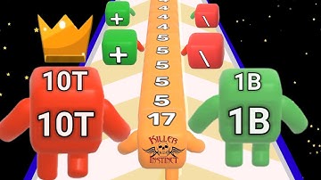 Satisfying Mobile Game / merge jump 2048 vs level up numbers - 2048 jelly Gameplay New Update Levels