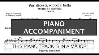 Pur dicesti, o bocca bella (Antonio Lotti) - Piano Accompaniment in A Major *SPECIAL REQUEST*