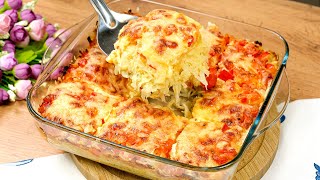 Just grate the potatoes and prepare this delicious dish! Delicious dinner for the whole family!