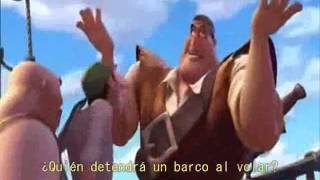 Miniatura de vídeo de "Un barco al volar - TinkerBell hadas y piratas (latino - letra)"