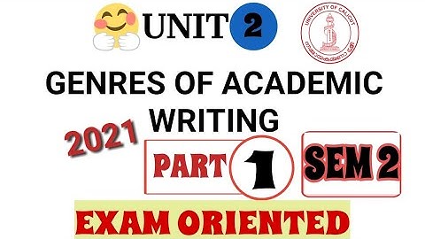 calicut university| 2nd sem| ACADEMIC WRITING |2nd chapter |Introduction to Academic writing |
