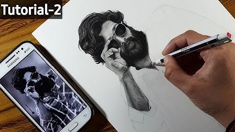 Allu Arjun As Pushpa Raj Drawing🔥| (Face&Hand) Shading Tutorial-2