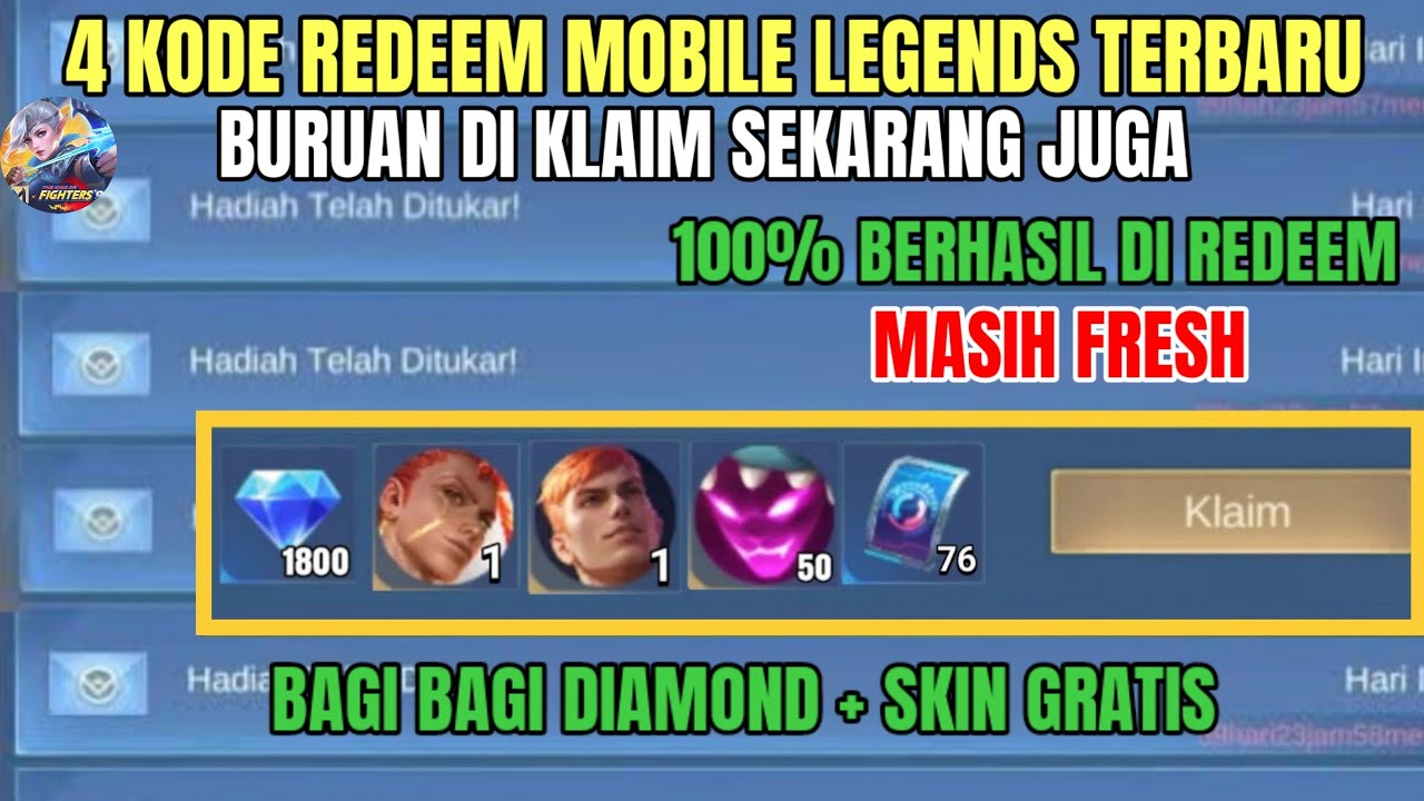 BURUAN! 4 KODE REDEEM ML TERBARU KODE REDEEM MOBILE LEGENDS HARI INI ...