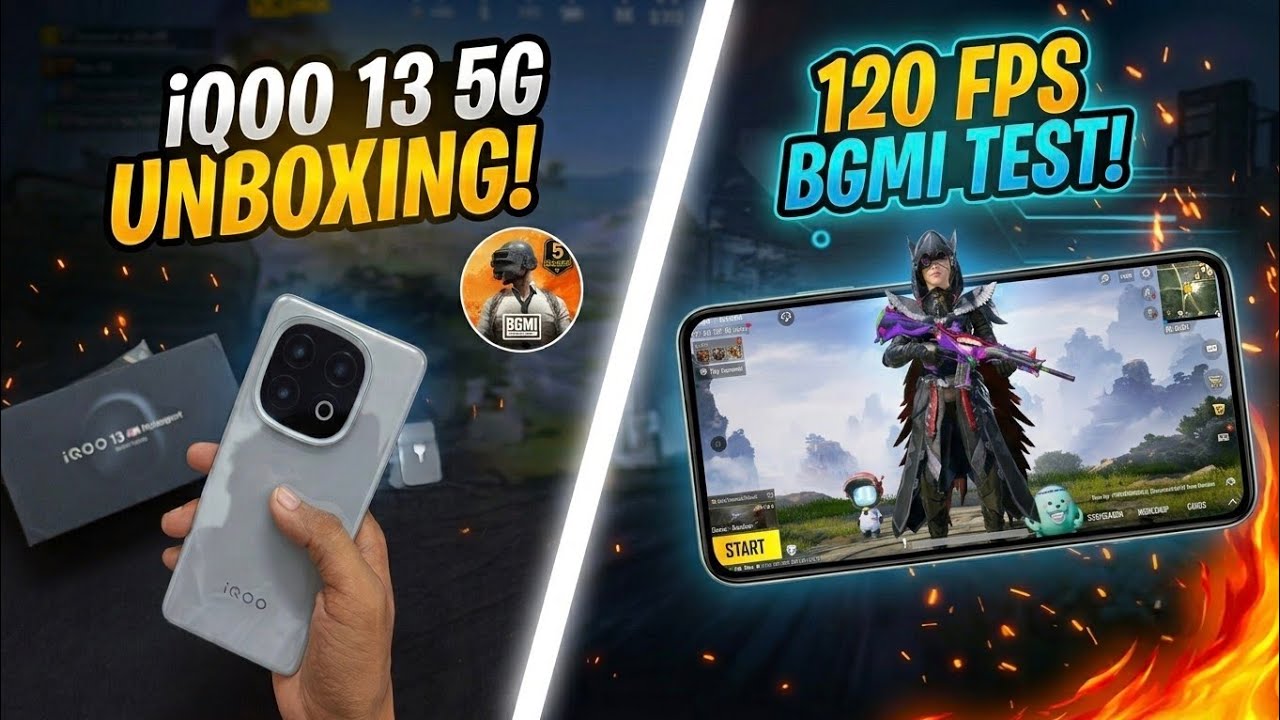 iQOO 13 Unboxing & BGMI 4.4 Test 120/144 FPS Gaming phone Under 60K 😍 ...