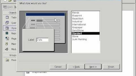 Tạo Biểu Mẫu (form) trong Access 2003 bằng thuật sĩ
