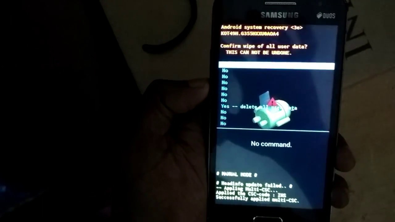 Samsung galaxy core 2 hard reset. - YouTube