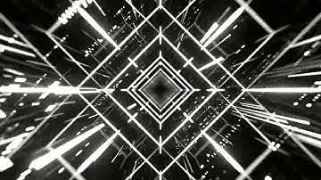 White Mirror Abstract Neon Tunnel Digital Space Background VJ Loops
