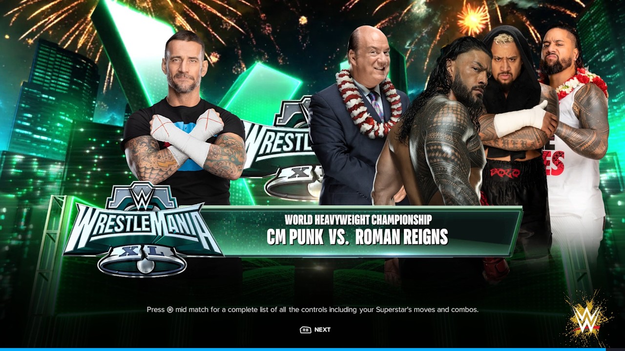 WWE 2K25 | ROMAN REIGNS VS. CM PUNK | WRESTLEMANIA ENTRANCE | 4K 60FPS