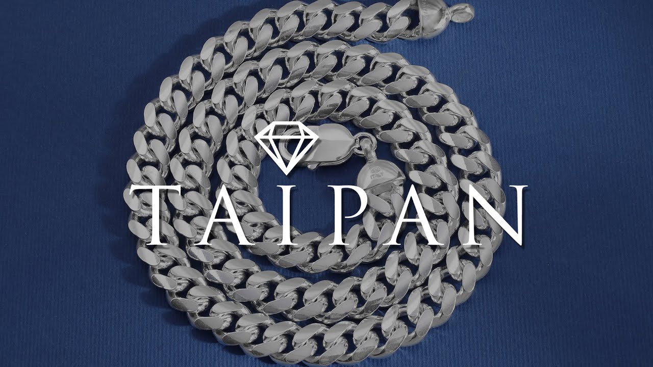 Collana Uomo Donna Taipan Miami Cuban Link In Argento 925 - Lunghezza 50-70 Cm - Fatto In Italia