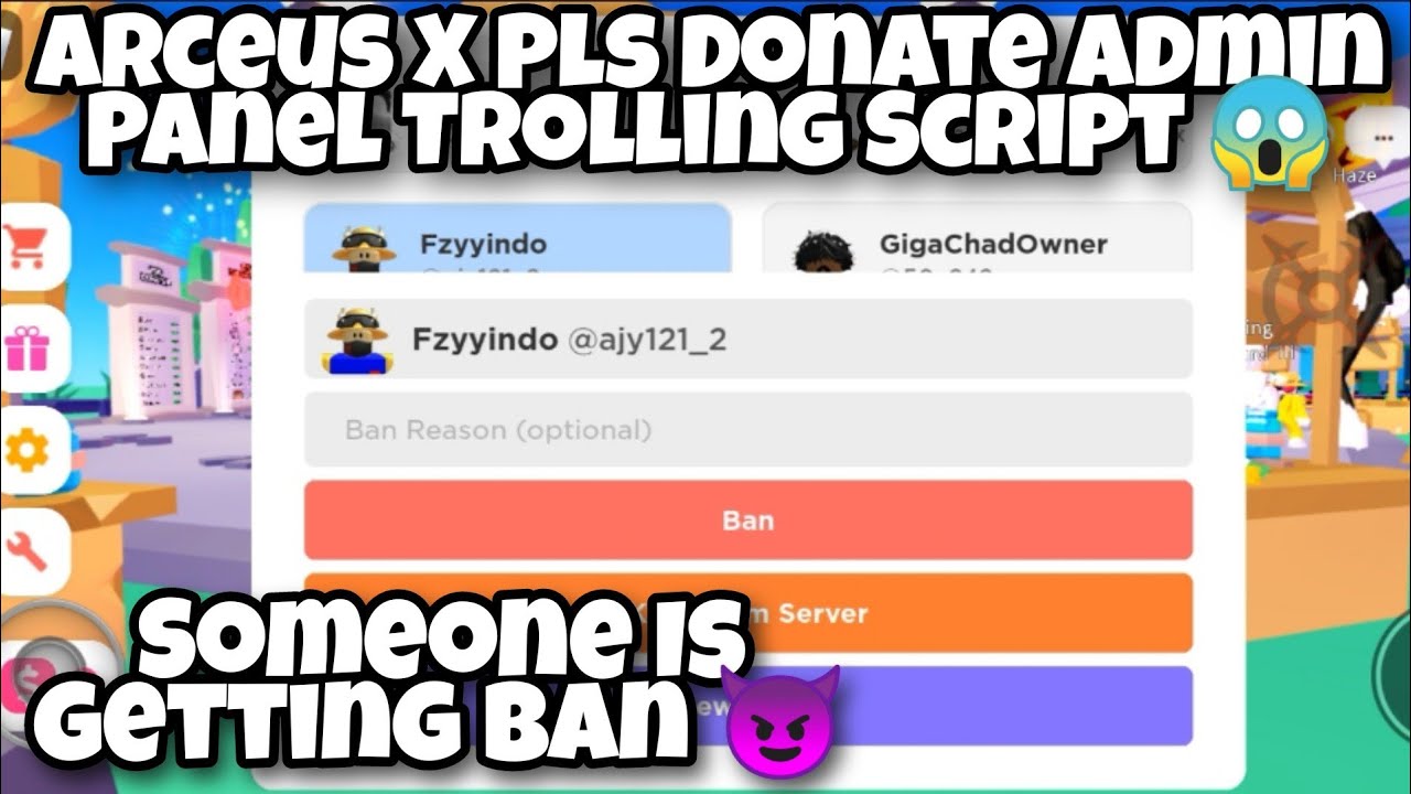 Arceus X Pls Donate Admin Panel Trolling Script 😱 - YouTube