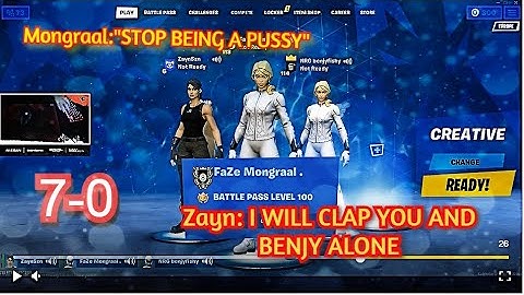 Toxic Zayn gets *DESTROYED* by FaZe Mongraal and Benjyfishy then gets triggered $200 WAGER