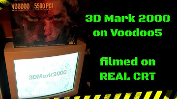 3D Mark 2000 on original Voodoo5 Retro PC filmed on real CRT Monitor (Demo and Benchmark)