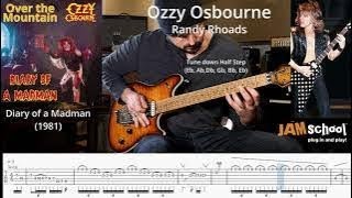 Ozzy Osbourne Over the Mountain Randy Rhoads Guitar Solo (With TAB)