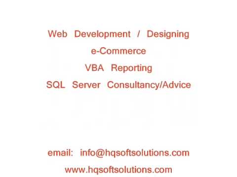 web development designing vba reporting sql server 2000/2005