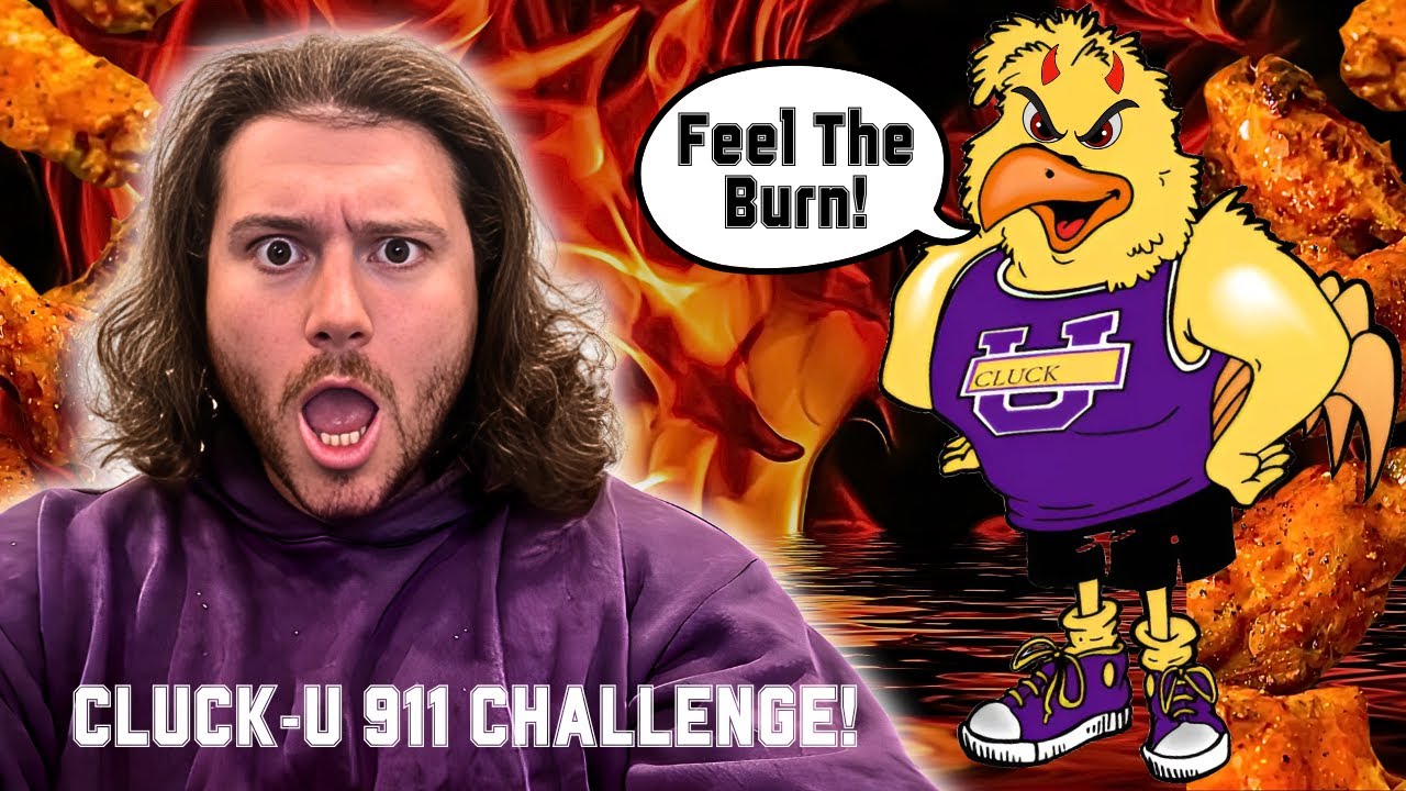 I Survived the Cluck-U 911 Wing Challenge🌶️🔥 - YouTube