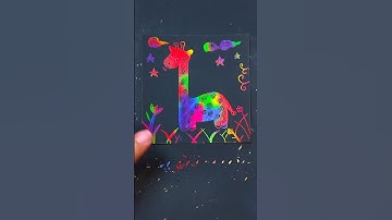 Cara menggambar kartun jerapah dengan scratch. How to draw a giraffe. #scratchgiraffe #art #giraffe