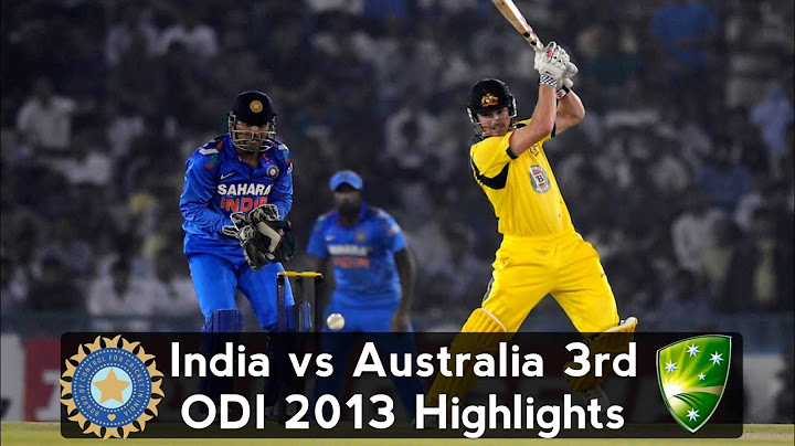 India vs Australia 3rd ODI 2013 at Mohali