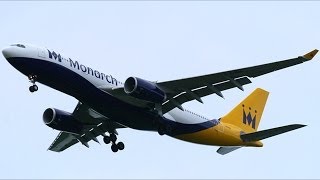 *RARE* Monarch Airbus A330-200 G-EOMA Landing at Edinburgh HD!
