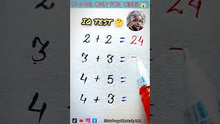 IQ TEST 🔥 ONLY FOR GINUS 😱 #unstoapablestudy0111 #iqtest #mathpuzzle #iqtestonline #iqtest