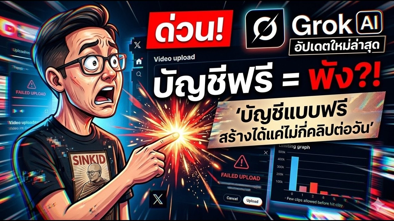 Grok อัปเดตใหม่ล่าสุด บัญชีแบบฟรี สร้างได้แค่ไม่กี่คลิปต่อวัน
