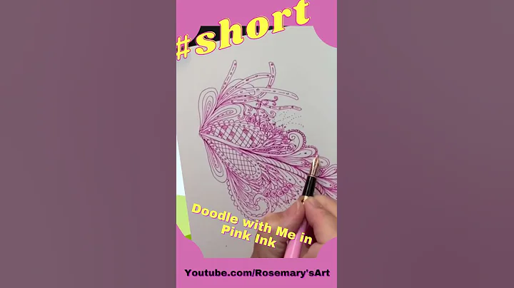 #Short Doodle in Pink Ink, Watch me Draw in Zentangle Patterns