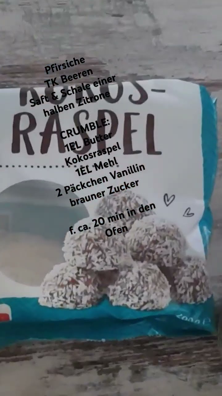 Pfirsich-Kokos Crumble - YouTube